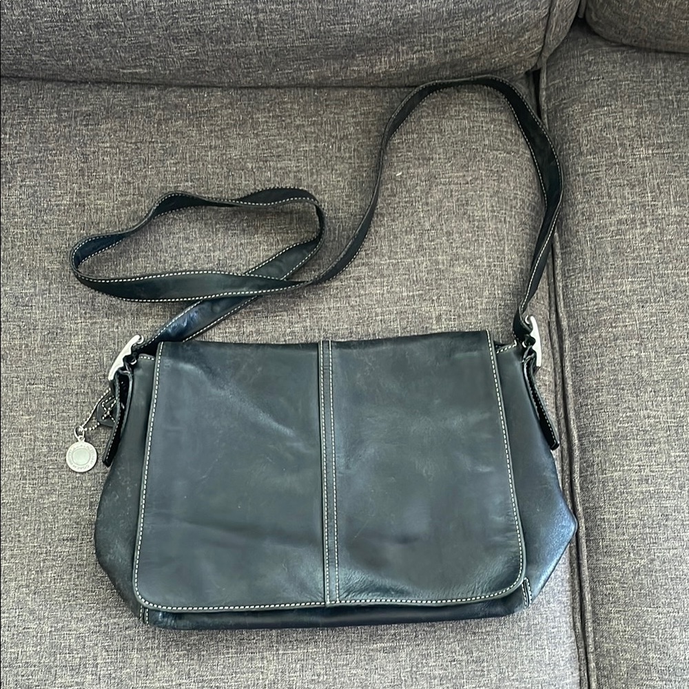 Coach Hampton Black Leather vintage Handbag